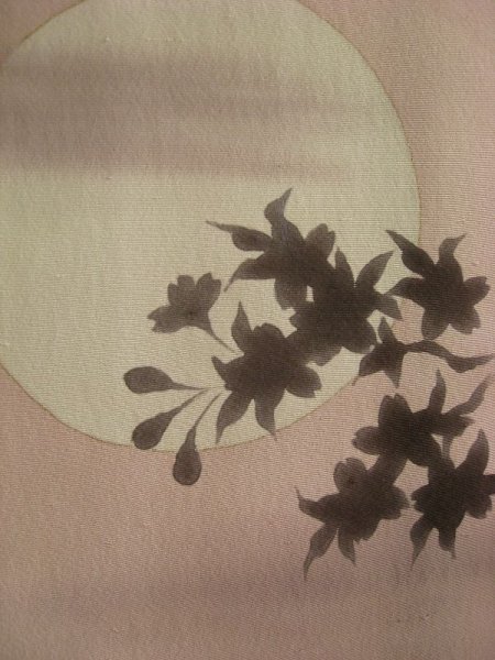 画像2: 新古ひげ紬灰桜色地名古屋帯＊春宵（未仕立） (2)