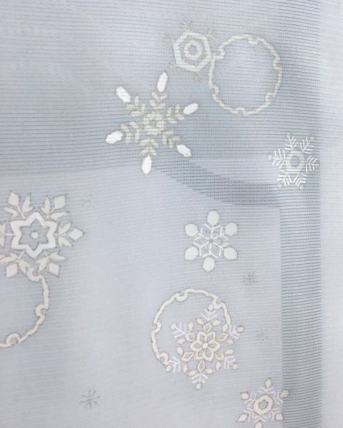 画像5: 新古絽シルバーグレー地名古屋帯＊結晶（未仕立） (5)