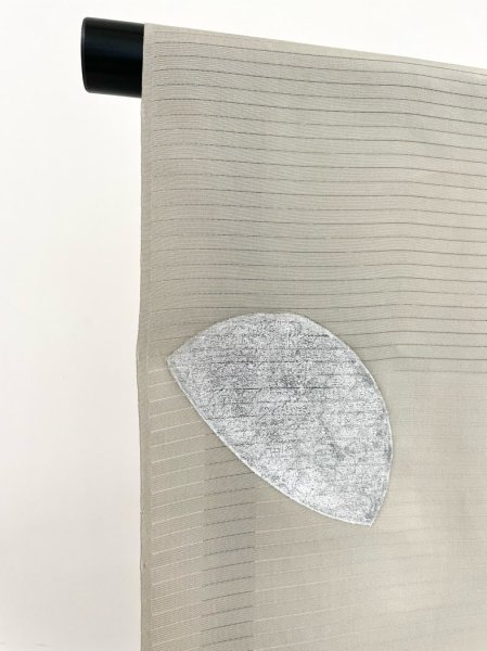 画像8: 五泉塩瀬絽潤色地九寸染帯/虫籠 (8)